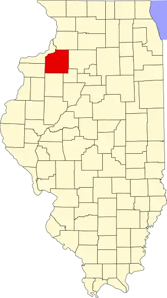 Locatie van Henry County in Illinois