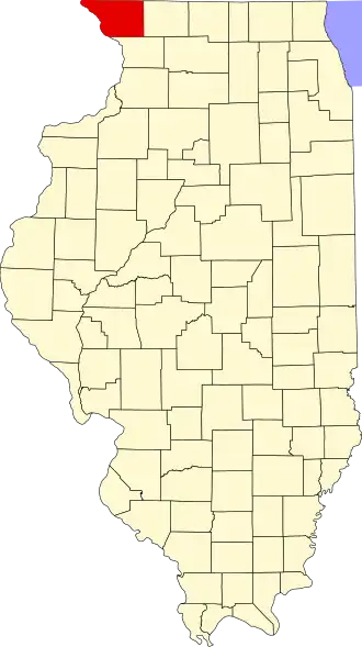 Locatie van Jo Daviess County in Illinois