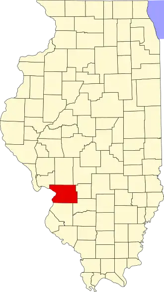 Locatie van Madison County in Illinois