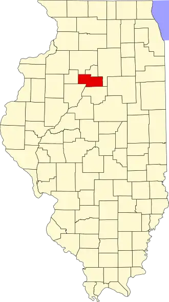 Locatie van Marshall County in Illinois