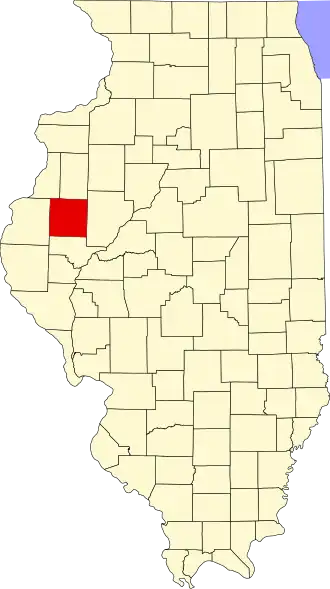 Locatie van McDonough County in Illinois