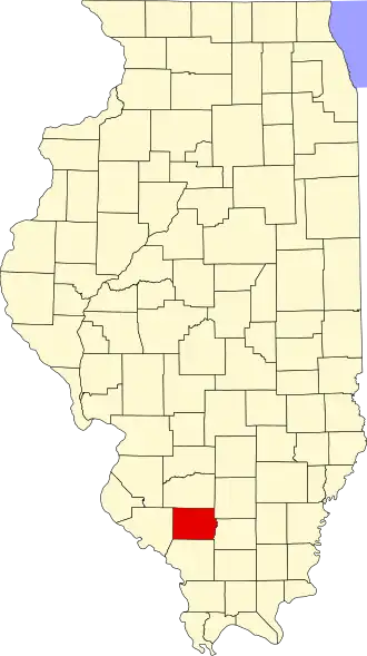Locatie van Perry County in Illinois