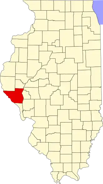 Locatie van Pike County in Illinois