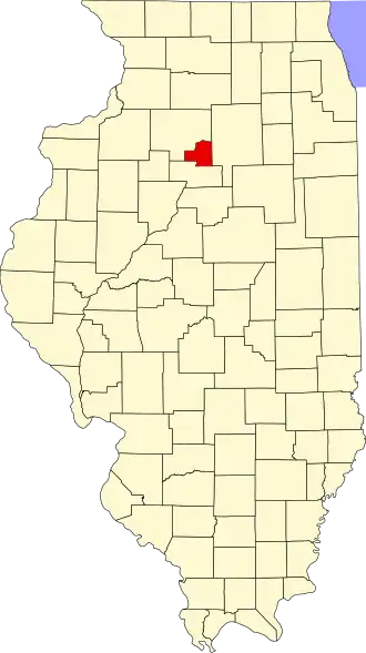 Locatie van Putnam County in Illinois