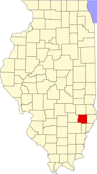 Locatie van Richland County in Illinois