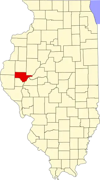 Locatie van Schuyler County in Illinois
