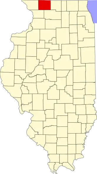 Locatie van Stephenson County in Illinois