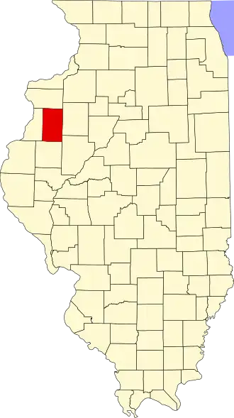 Locatie van Warren County in Illinois