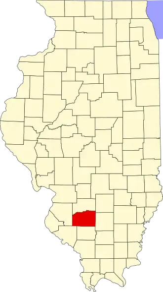 Locatie van Washington County in Illinois