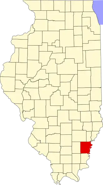Locatie van White County in Illinois