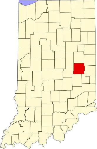 Locatie van Henry County in Indiana