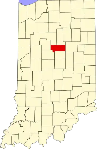 Locatie van Howard County in Indiana