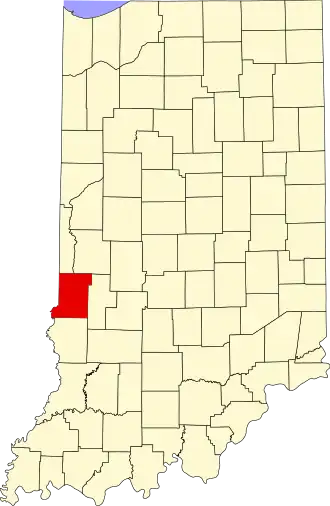 Locatie van Vigo County in Indiana