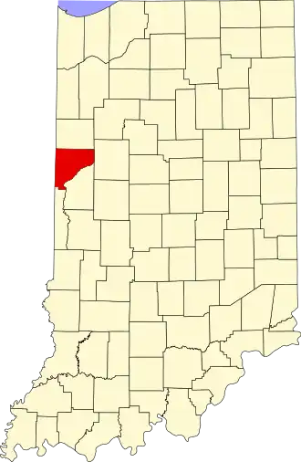 Locatie van Warren County in Indiana
