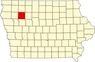 Locatie van Buena Vista County in Iowa