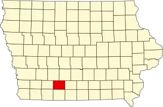 Locatie van Union County in Iowa