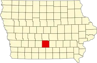 Locatie van Warren County in Iowa