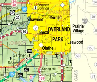 Kaart van Johnson County