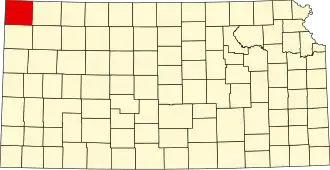 Locatie van Cheyenne County in Kansas