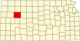Locatie van Gove County in Kansas
