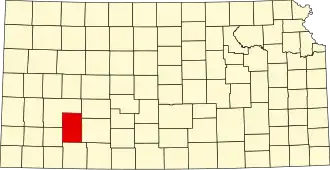 Locatie van Gray County in Kansas