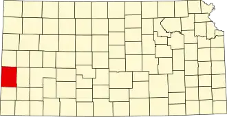 Locatie van Hamilton County in Kansas