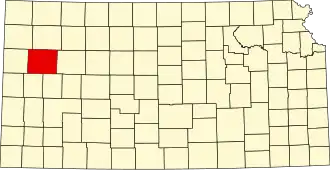 Locatie van Logan County in Kansas