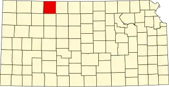 Locatie van Norton County in Kansas