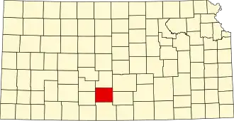 Locatie van Pratt County in Kansas