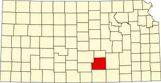Locatie van Sedgwick County in Kansas
