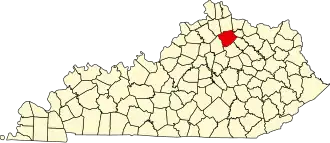 Locatie van Harrison County in Kentucky