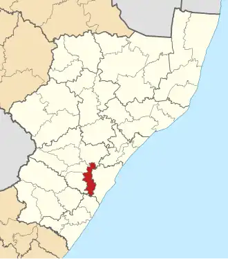 KwaZoeloe-Natal, Mkhambathini ingekleurd