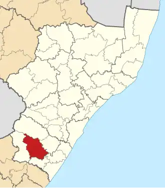 KwaZoe-Natal, Umzimkhulu ingekleurd