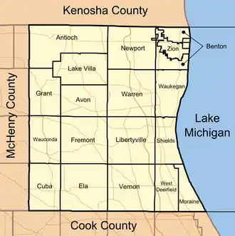 Kaart van Lake County