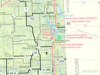 Kaart van Linn County