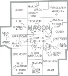Kaart van Macon County