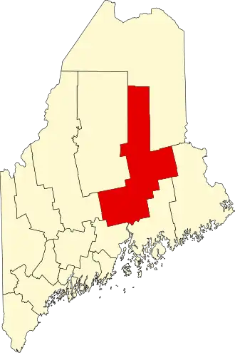 Locatie van Penobscot County in Maine