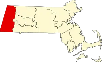 Locatie van Berkshire County in Massachusetts