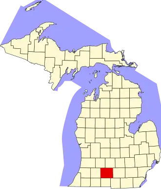 Locatie van Calhoun County in Michigan