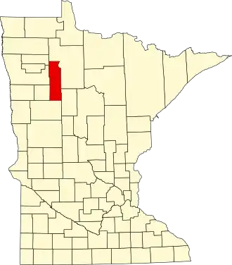 Locatie van Clearwater County in Minnesota