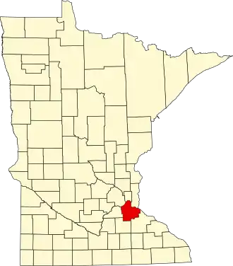 Locatie van Dakota County in Minnesota