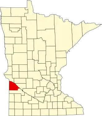 Locatie van Lac qui Parle County in Minnesota