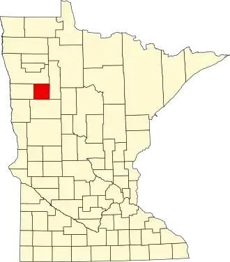 Locatie van Mahnomen County in Minnesota