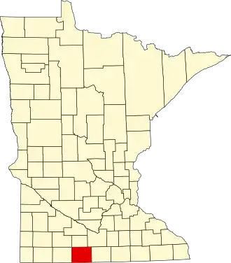 Locatie van Martin County in Minnesota