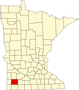 Locatie van Murray County in Minnesota