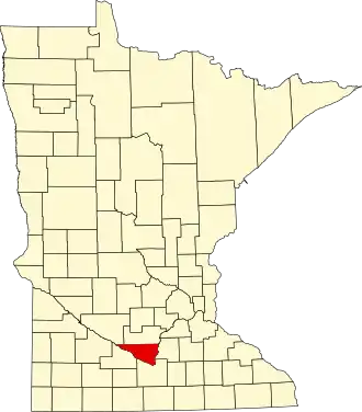 Locatie van Nicollet County in Minnesota