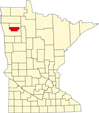 Locatie van Red Lake County in Minnesota