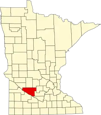 Locatie van Renville County in Minnesota