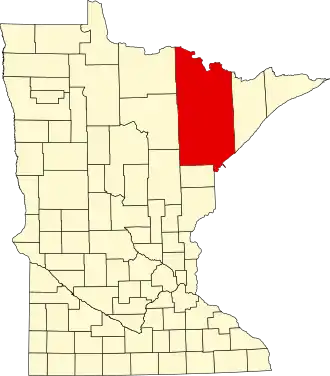 Locatie van St. Louis County in Minnesota