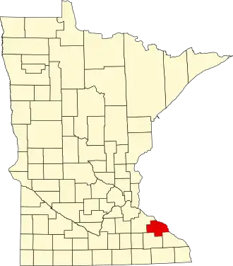 Locatie van Wabasha County in Minnesota